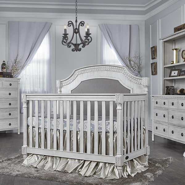 Baby crib 2024 tufted headboard